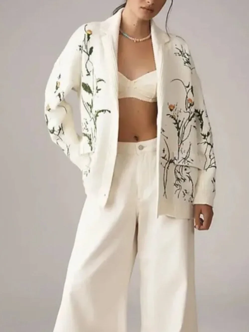 Anthropologie Floral Cardigan size M P - Picture 4 of 8